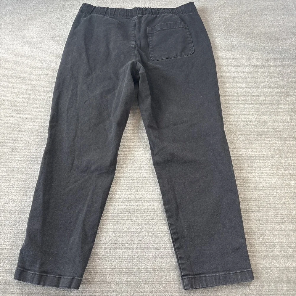 Everlane The Easy Pant Pull On Mens L Faded Black Tapered Drawstring Stretch